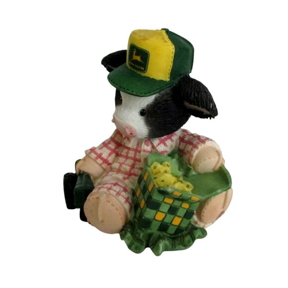 John Deere Christmas Cow Figurine Moo-ey Christmas to a Deere Boy Vintage 1999 - Picture 3 of 5